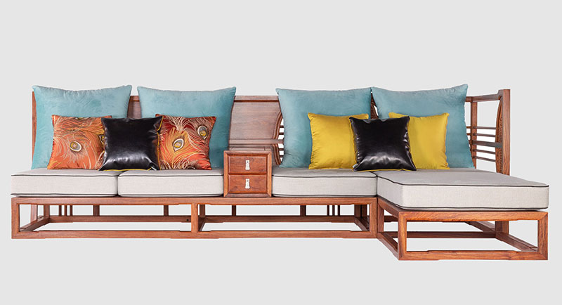 屯昌中式家居装修实木沙发组合家具效果图